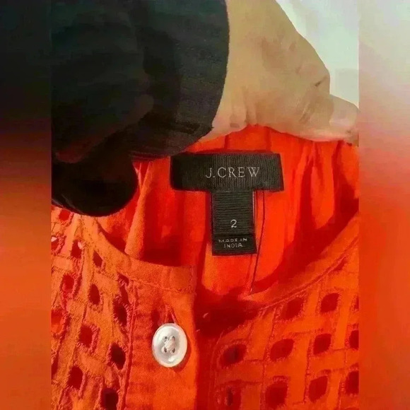 NWT J.CREW EYELET DRESS 100% COTTON - Picture 4 of 6